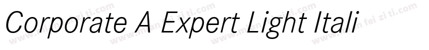 Corporate A Expert Light Italic OsF字体转换